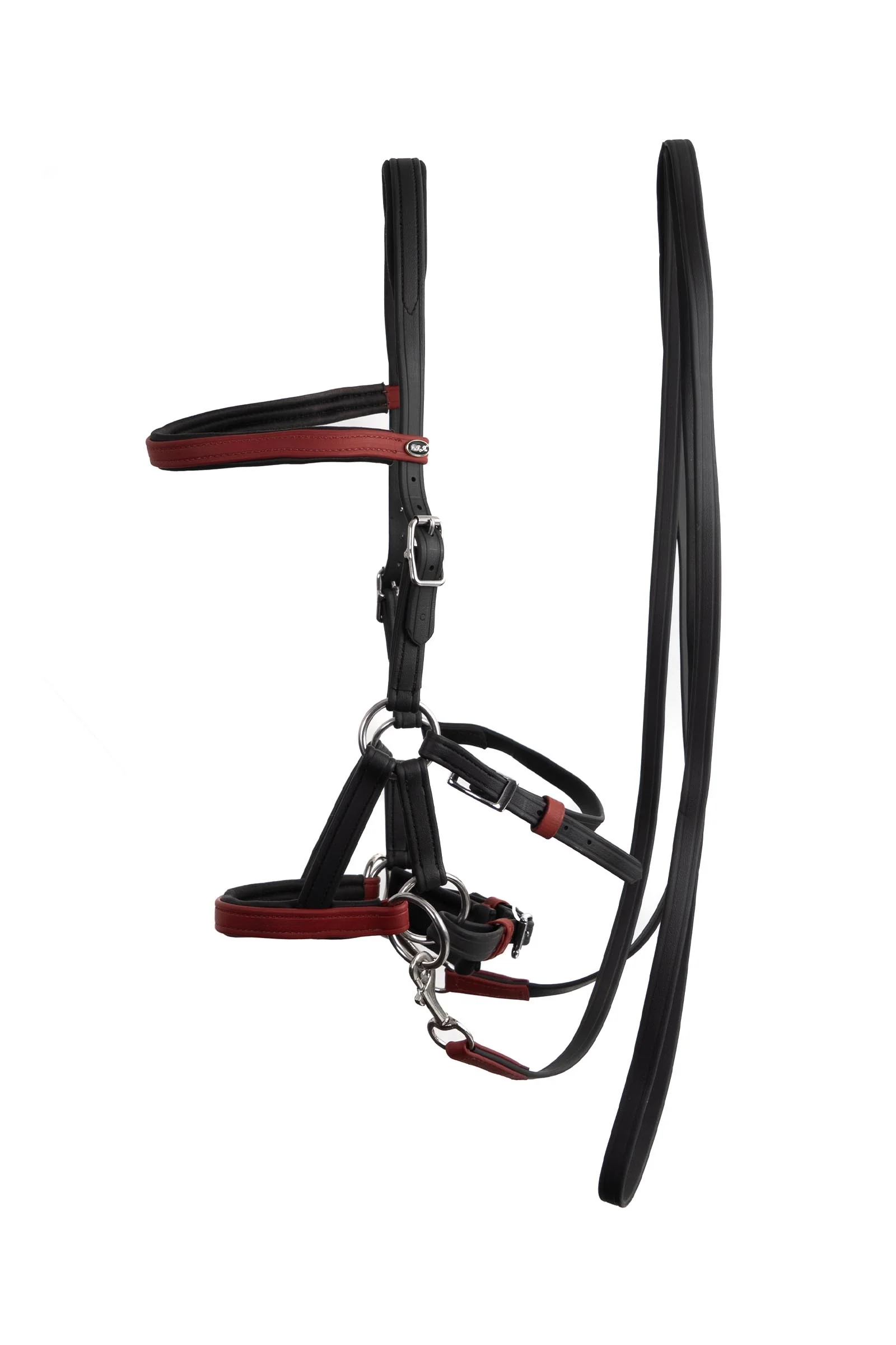 Sidepull Kirsch z wegańskiej skóry (System 3) Black-Bordeaux C