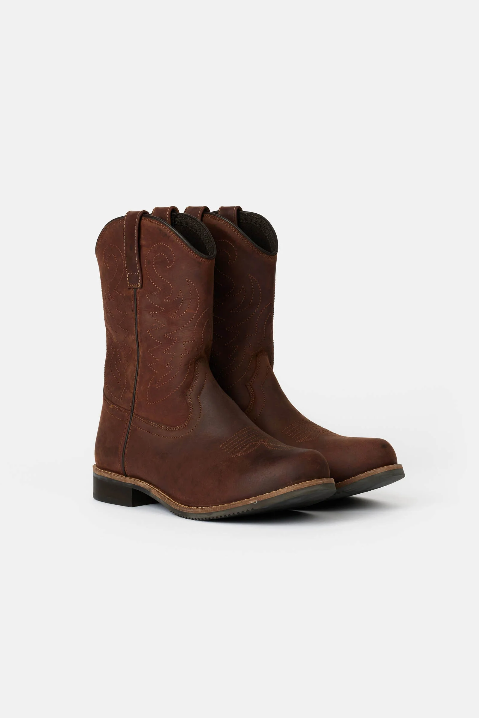 Cassidy skórzany botek westernowy Brown 41