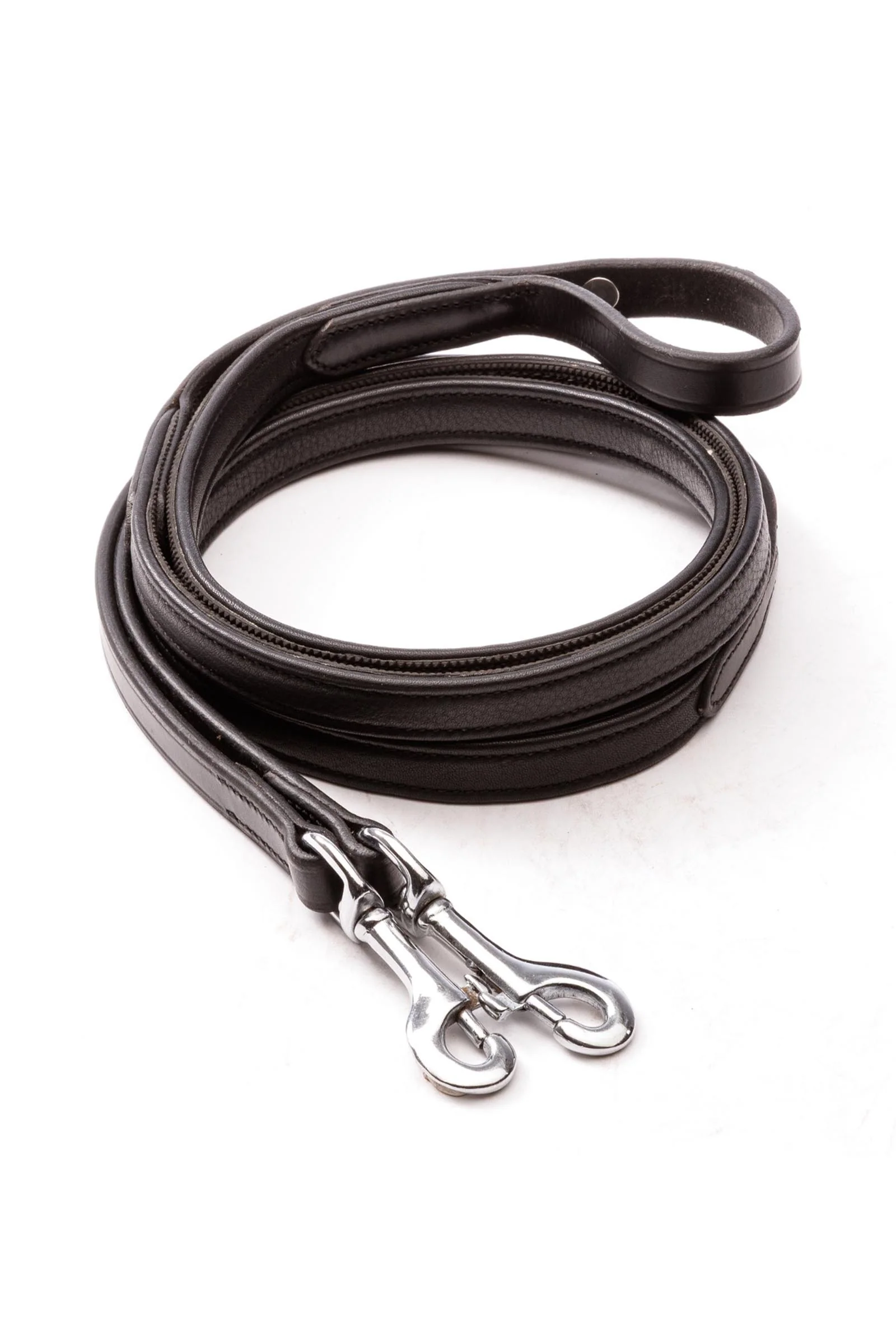 Softgrip wodze islandzkie z karabińczykiem, 16 mm Black/Silver PII