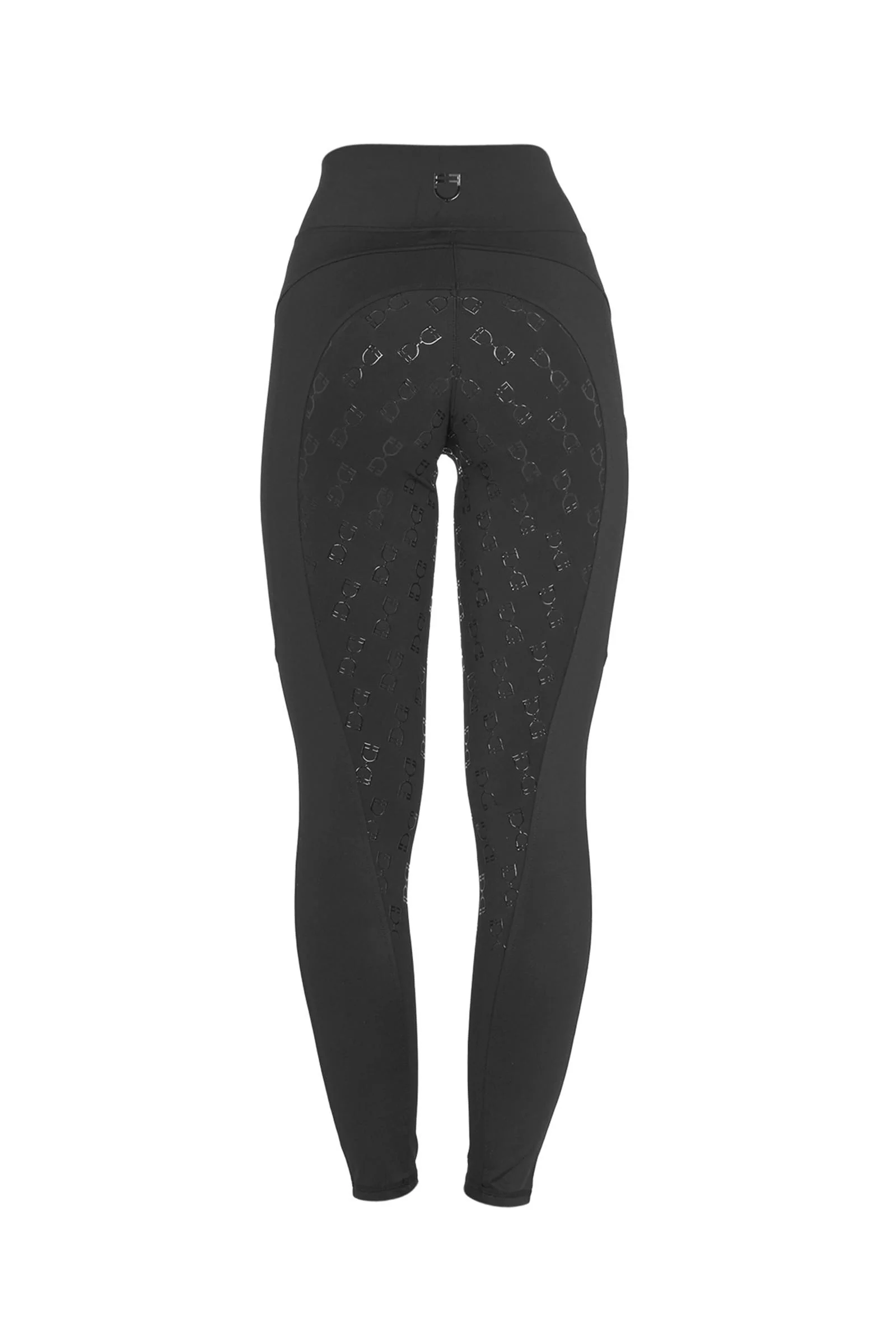 SS2026 Damskie legginsy jeździeckie micro mesh Black/Black L
