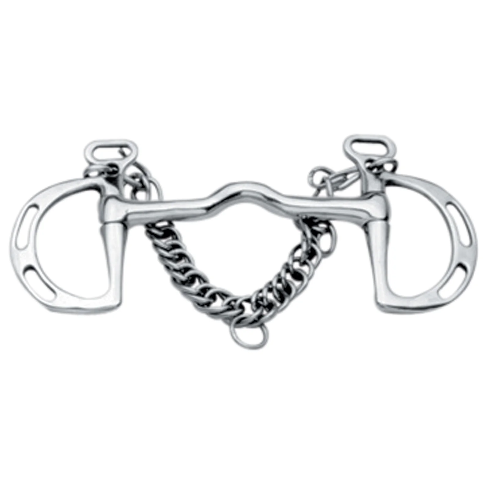 Wędzidło Kimblewick ze stali nierdzewnej z pierścieniem szczelinowym Cambridge Mouth Silver 127 mm