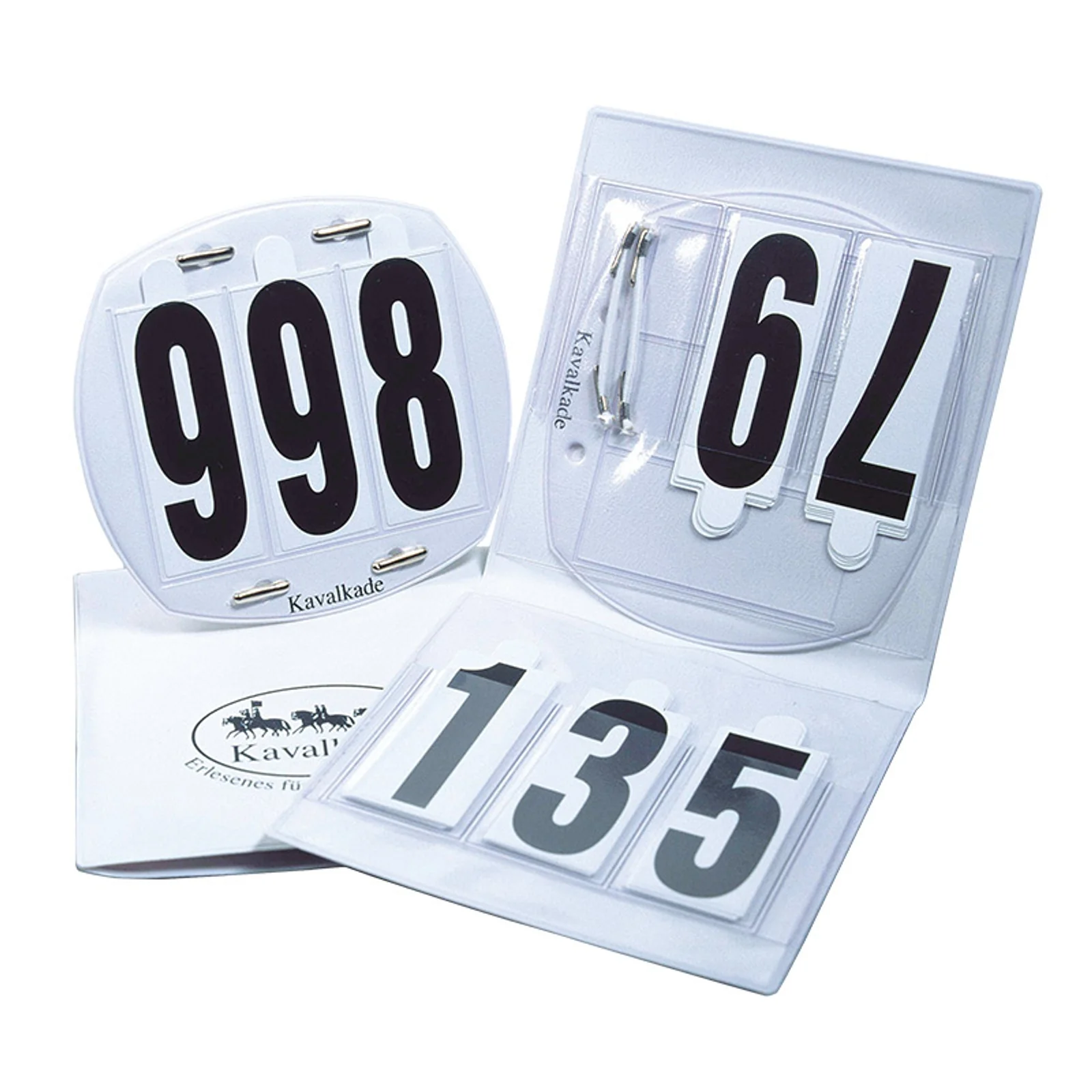 Numery startowe, 3-cyfrowe, małe White/Black Rozmiar uniwersalny