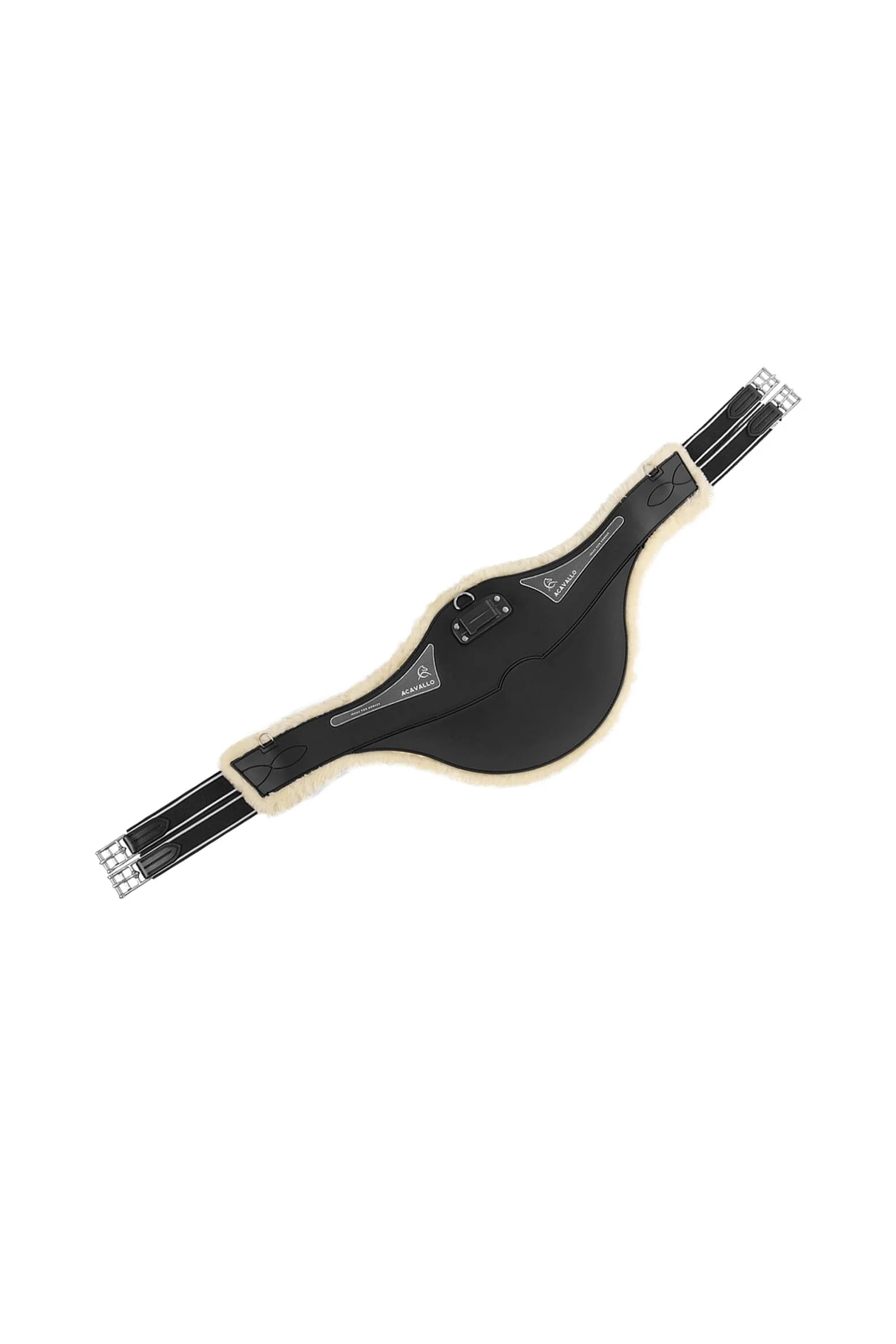 popręg z osłoną na napierśnik Classic Gel z syntetycznym futrem Black 115 cm