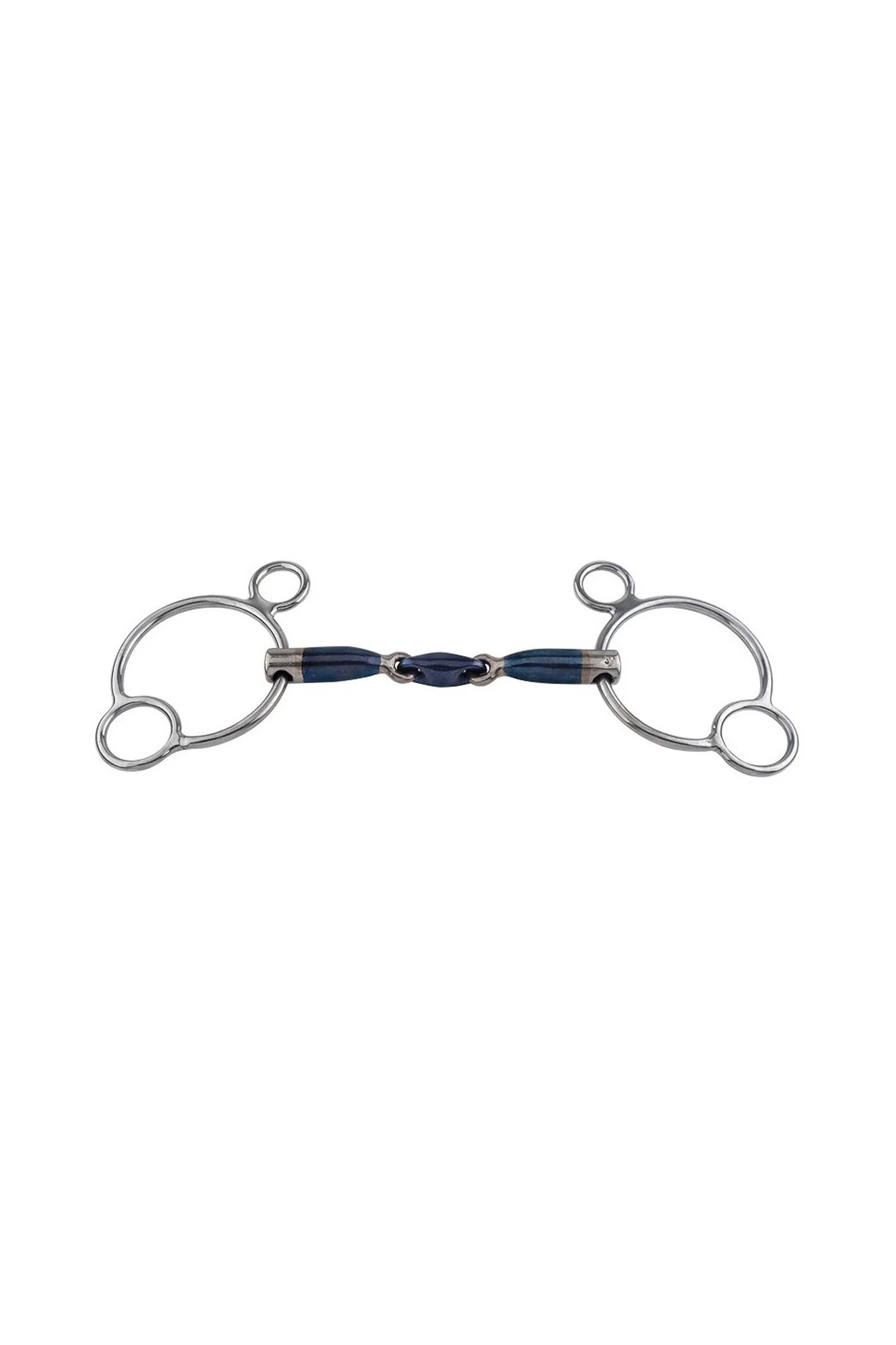 Podwójnie łamane wędzidło Sweet Iron 2.5 Ring Blue 115 mm