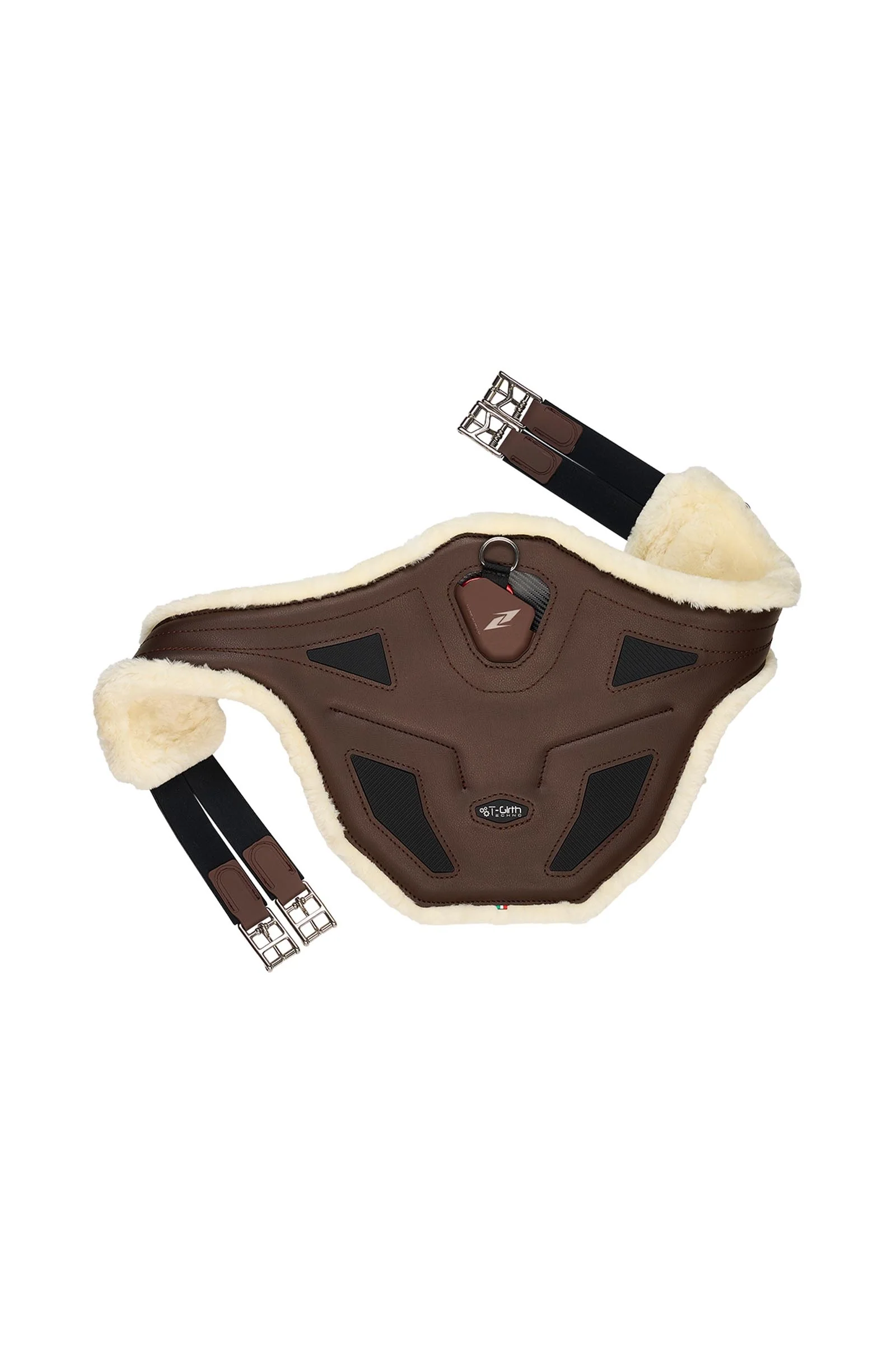 Techno-Fur Popręg z ochroną przed kolcami ze sztucznym futrem Brown 110 cm