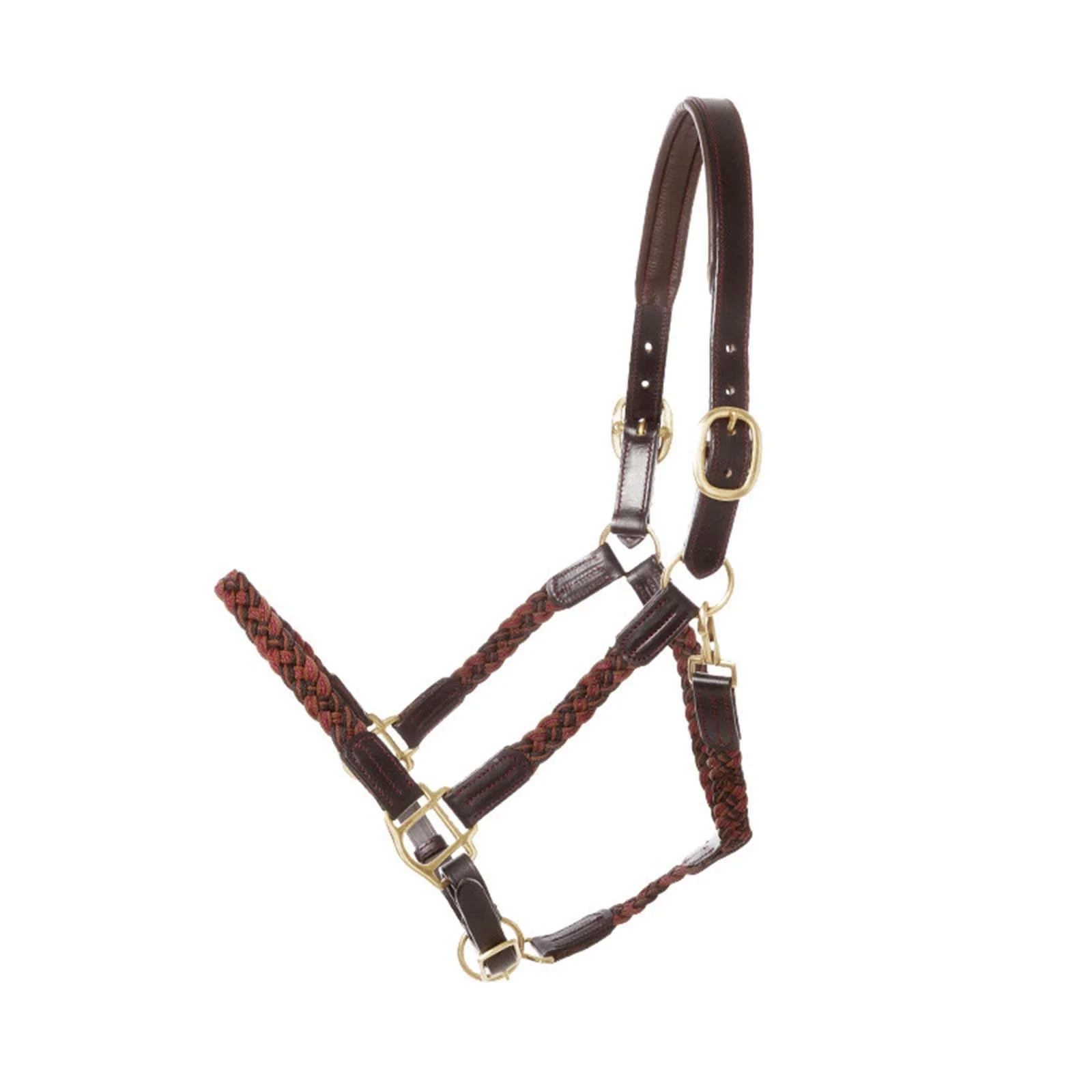 Pleciony kantar Tessa Black/ Brown/ Bordeaux P