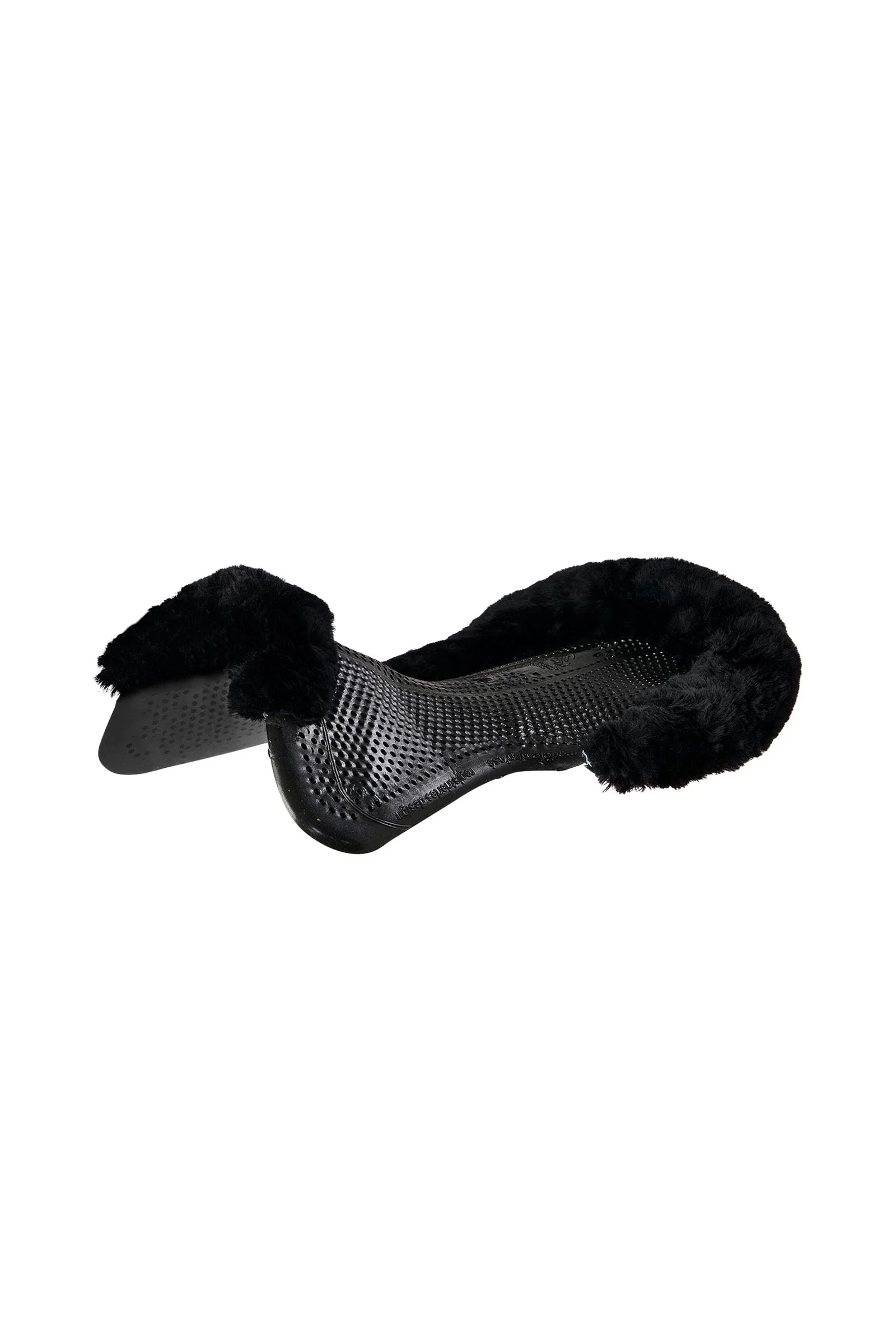 terapeutyczny pad Just Gel z wycięciem i owczą wełną Black/Black L