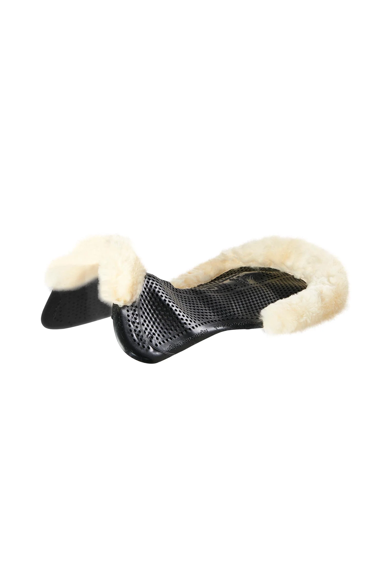 terapeutyczny pad Just Gel z wycięciem i owczą wełną Black/Natural L
