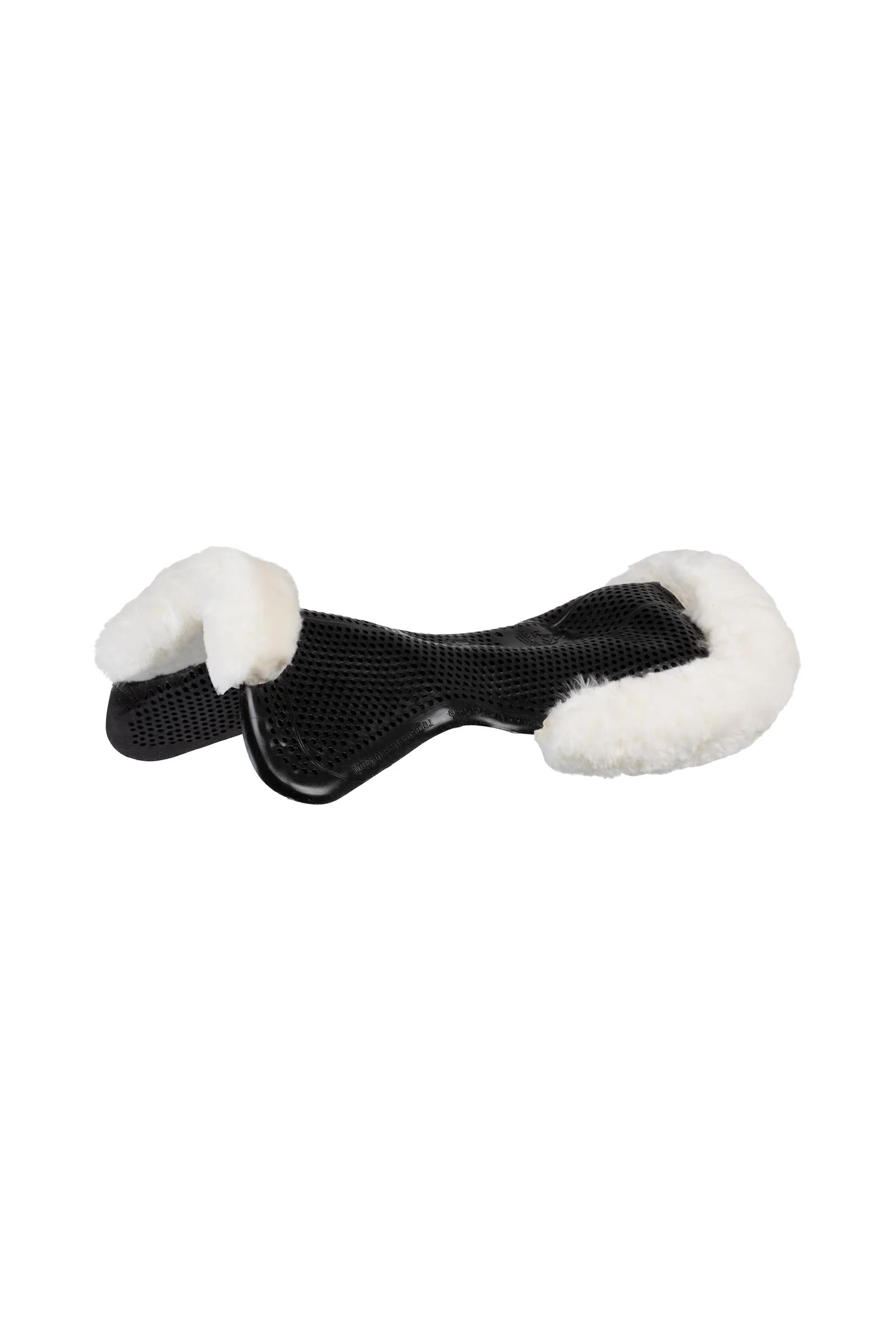 terapeutyczny pad Just Gel z wycięciem i owczą wełną Black/White L