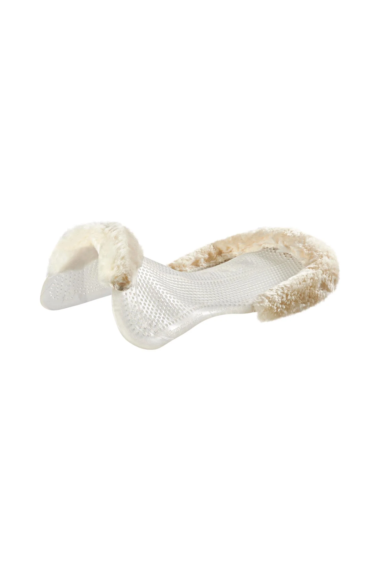 terapeutyczny pad Just Gel z wycięciem i owczą wełną Transparent/Natural M
