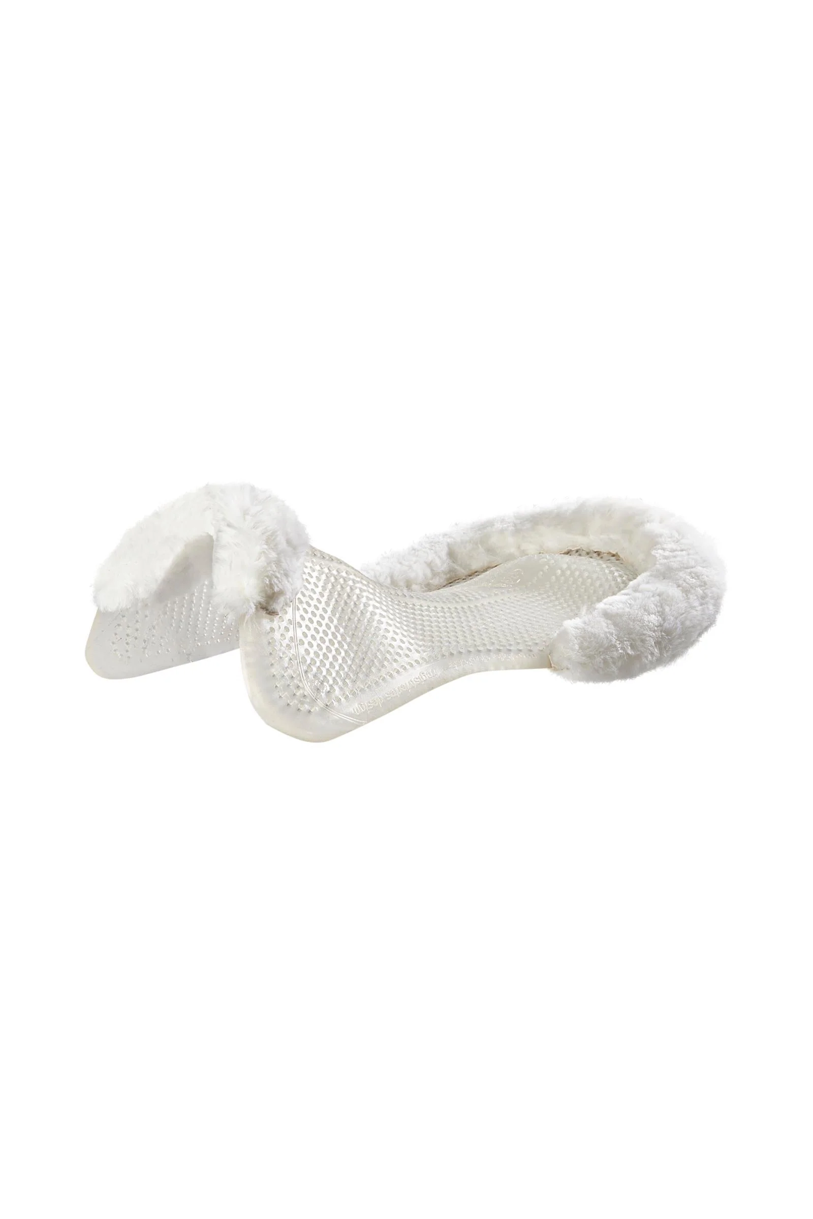 terapeutyczny pad Just Gel z wycięciem i owczą wełną Transparent/White M