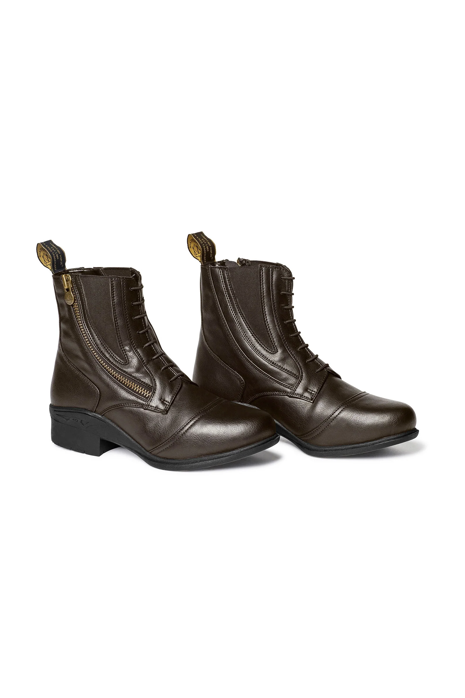 Veganza Buty Paddock z bocznym zamkiem Brown 39