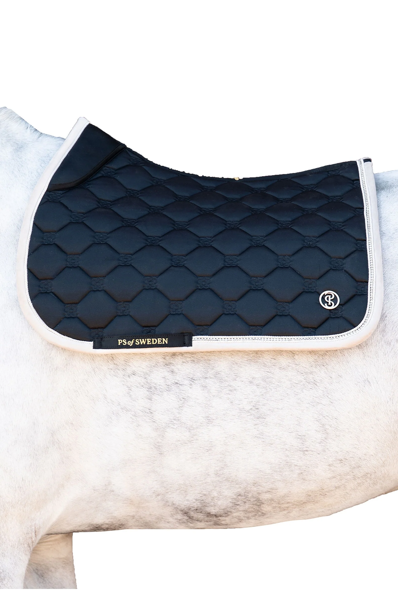 Vintage Monogram czaprak skokowy Navy F
