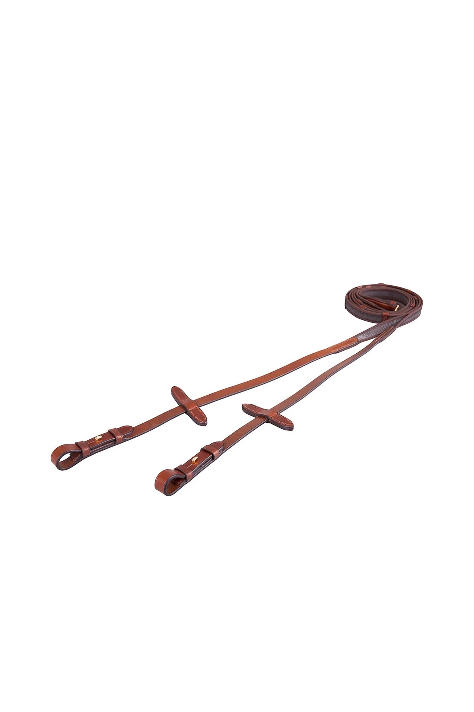 taśmowe wodze z gripem, 19 mm Tobacco/Gold F