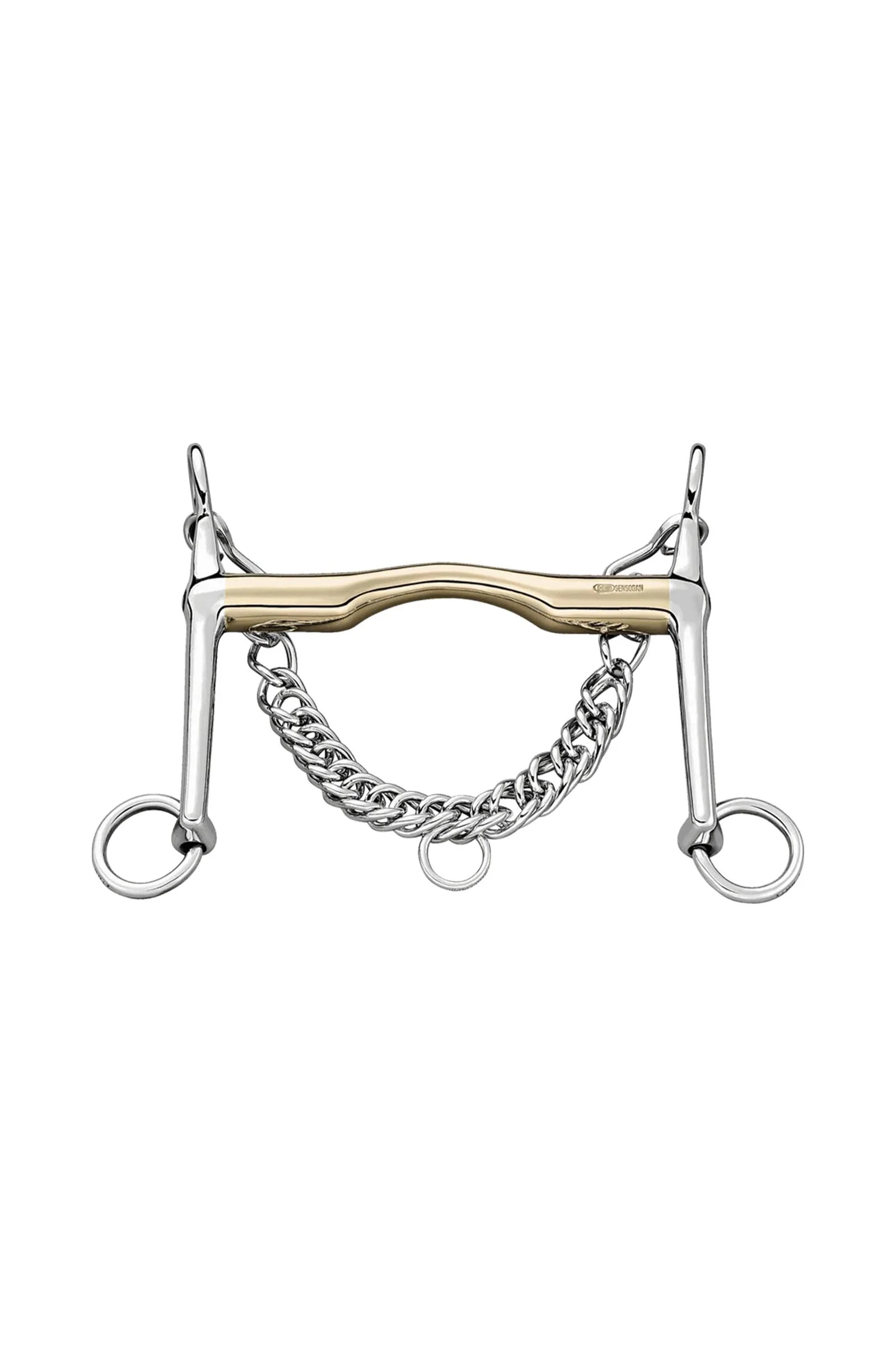 wędzidło kandarowe "FC", 14 mm, krótkie czanki, Sensogan Metall 115 mm