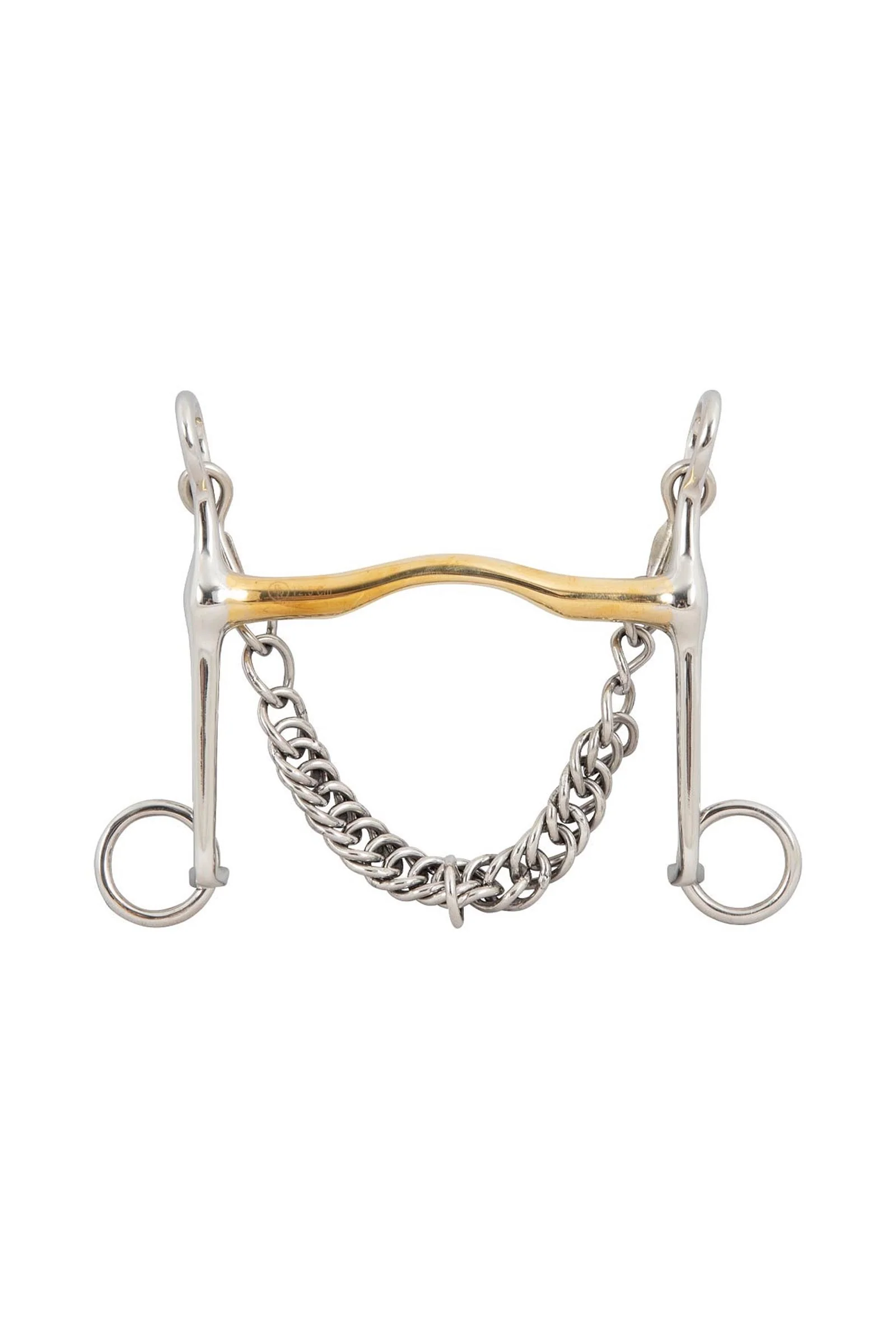 Weymouth wędzidło kandarowe Soft Contact 12 mm, czanki 140 mm Gold 115 mm