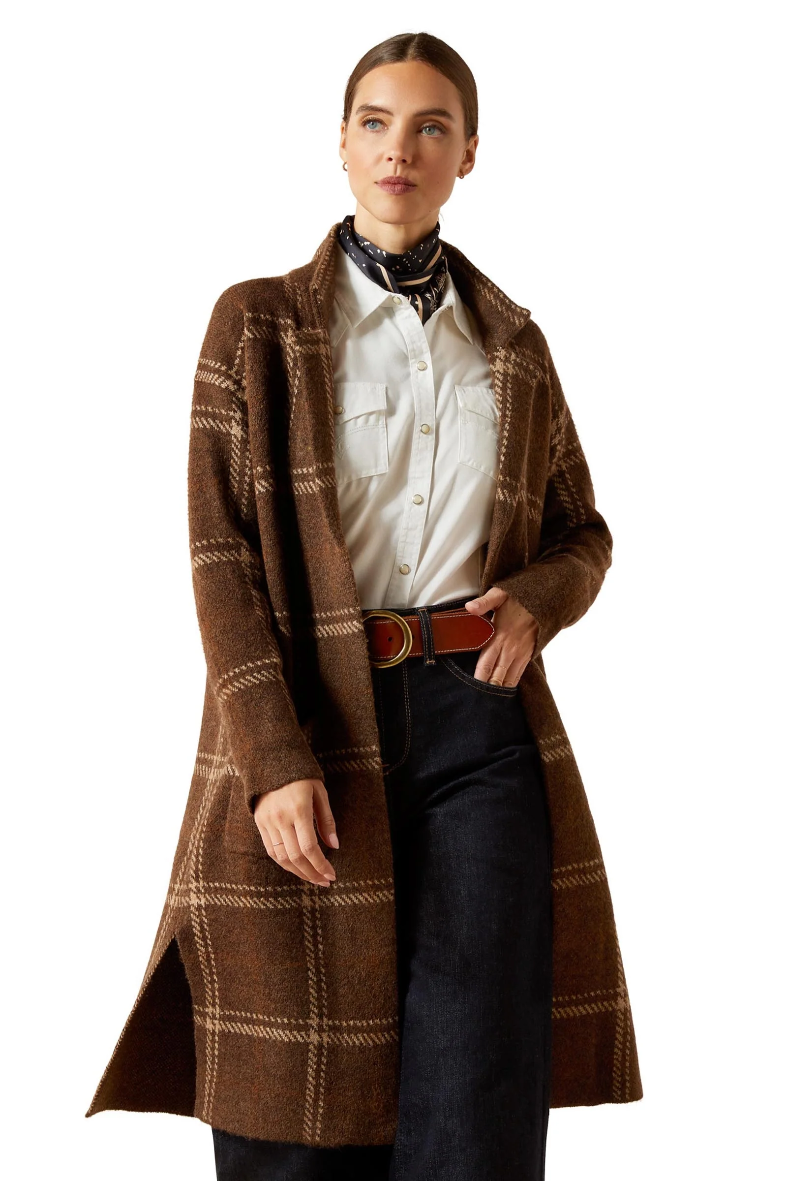 Damski kardigan Ballston Sorrel Horse Plaid L