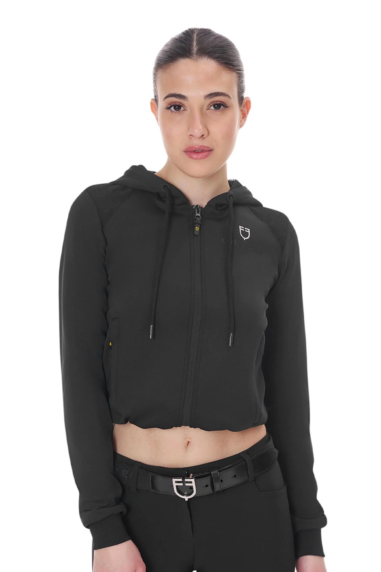 damska cropped bluza Black S