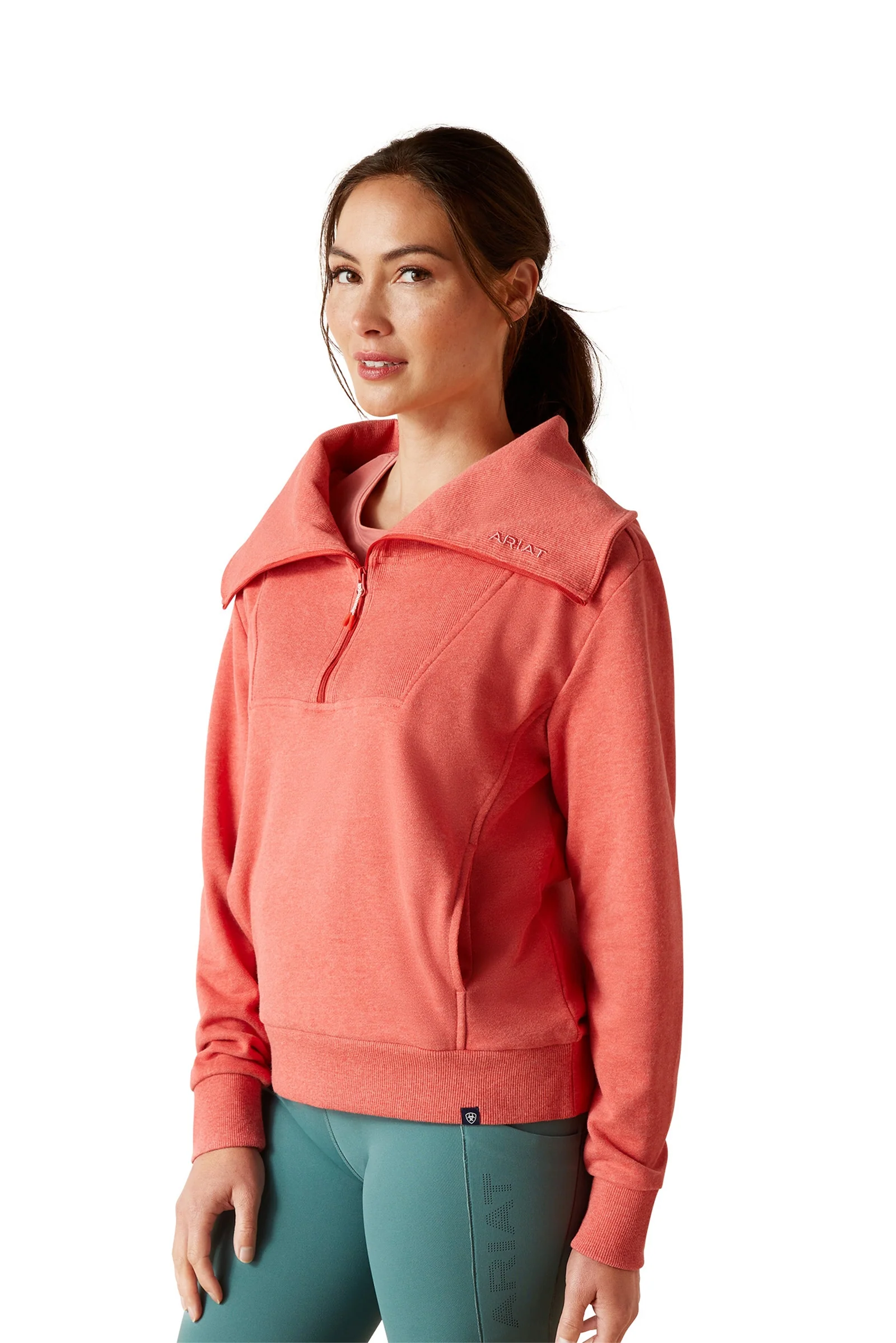 Women's Fern 1/2 Zip Sweatshirt Heathered Baked Apple S