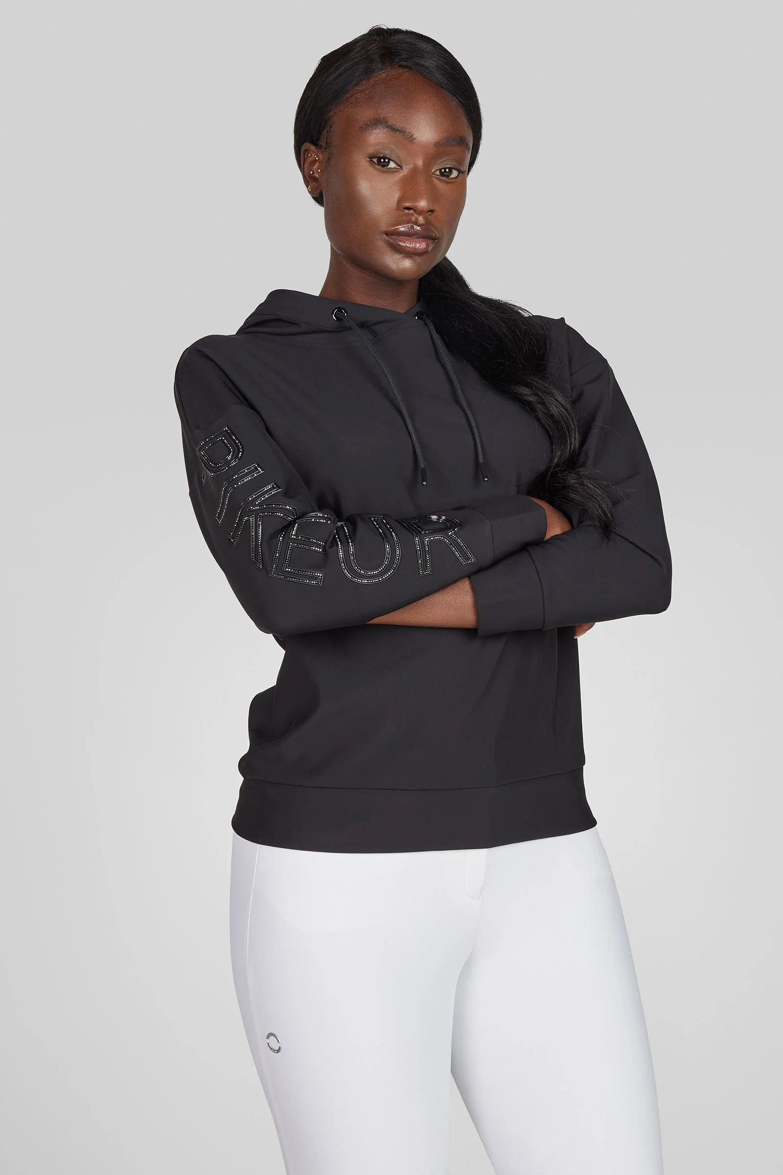 damska bluza z kapturem Black 38