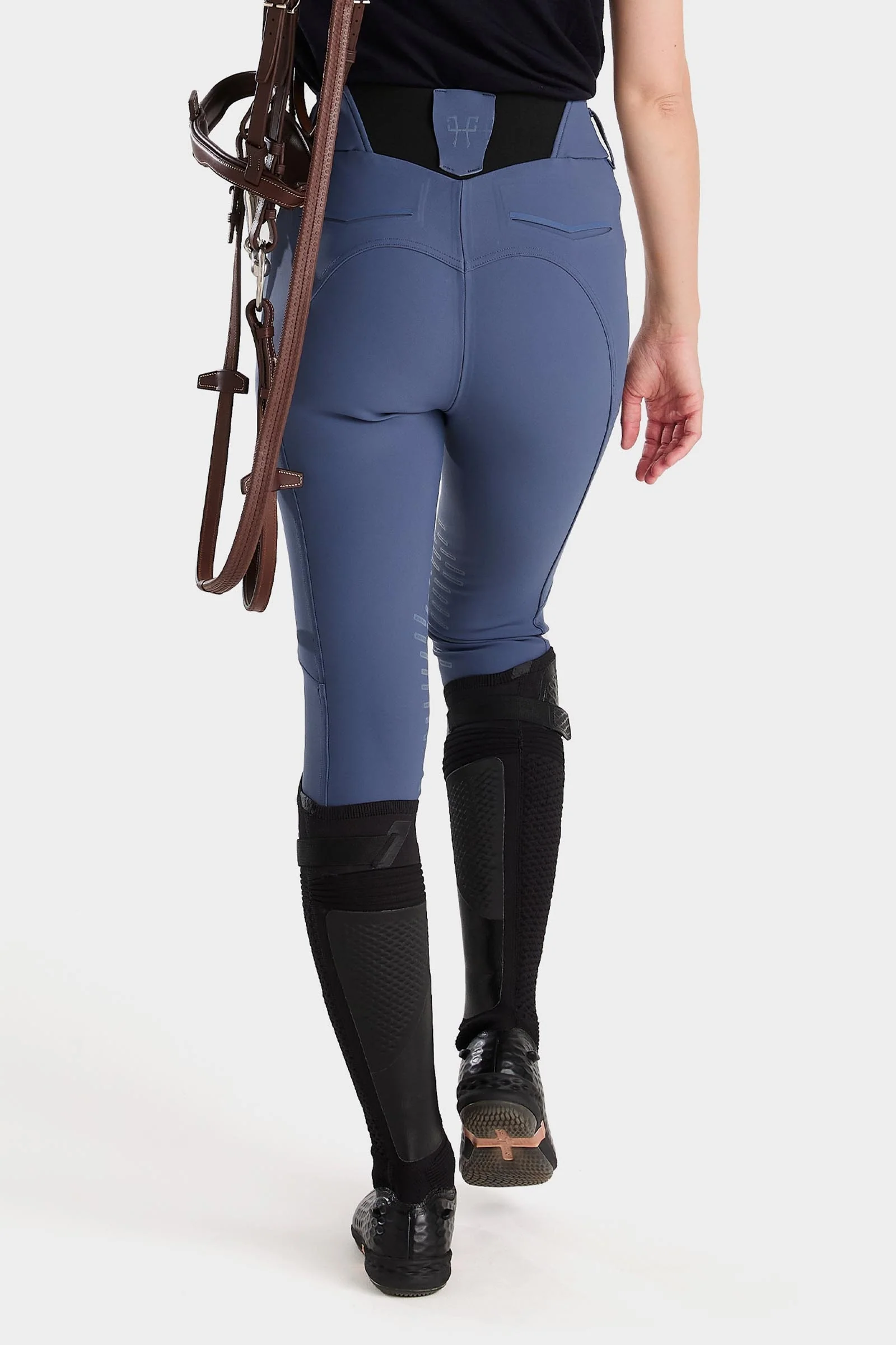 Bryczesy jeździeckie damskie X-Perform Iconic Riding z ochraniaczem na kolana Vintage Indigo 38